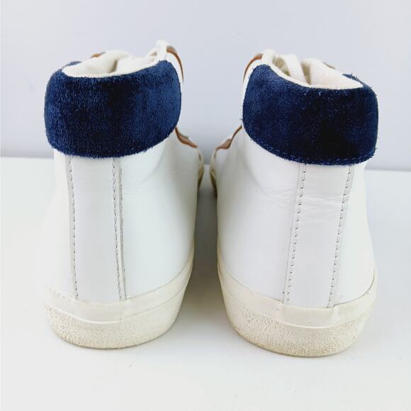 Madewell SZ 8 Sidewalk High-Top Sneakers In Colorblock Leather - Picture 4 of 10